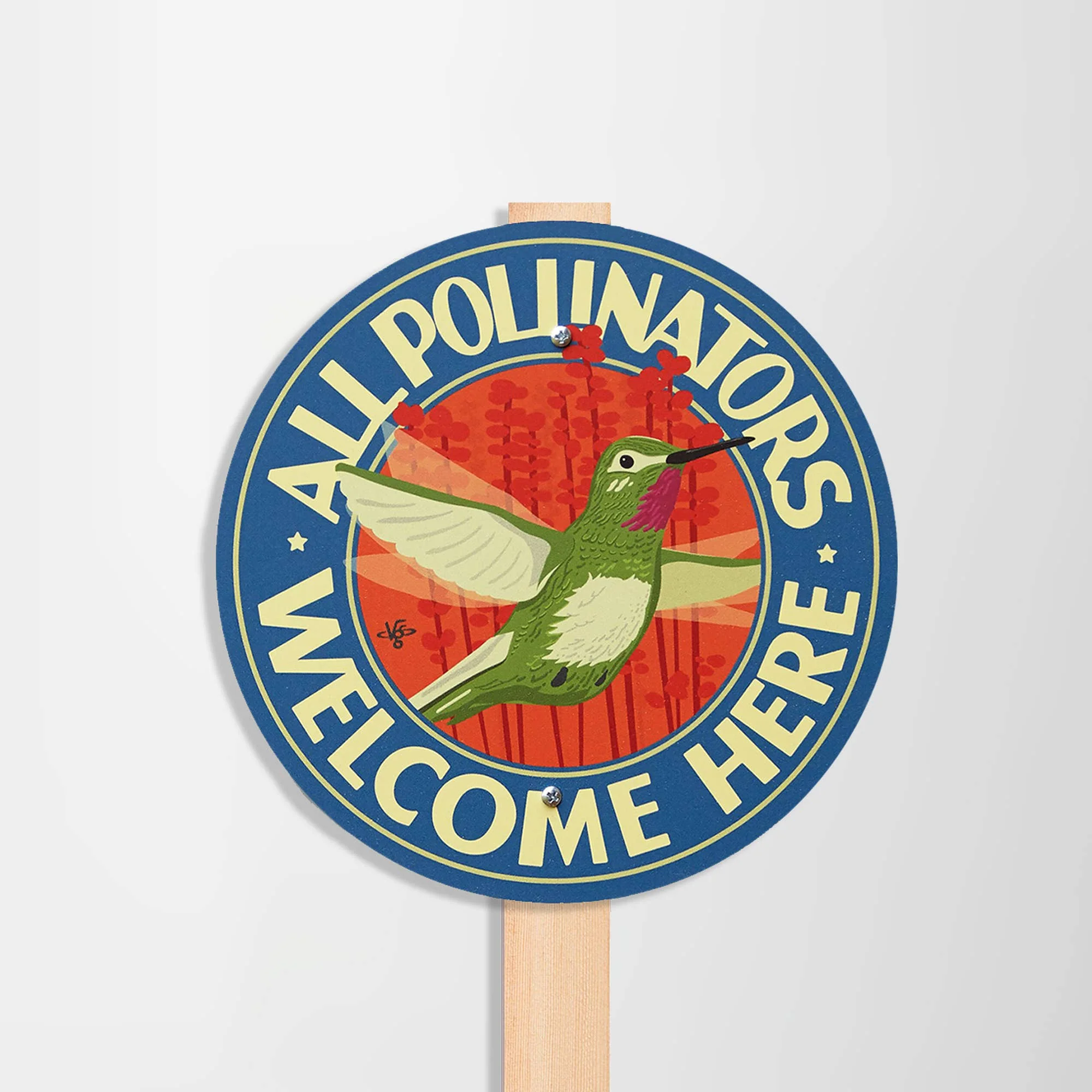 All Pollinators Welcome Here - Garden Sign - Image 3