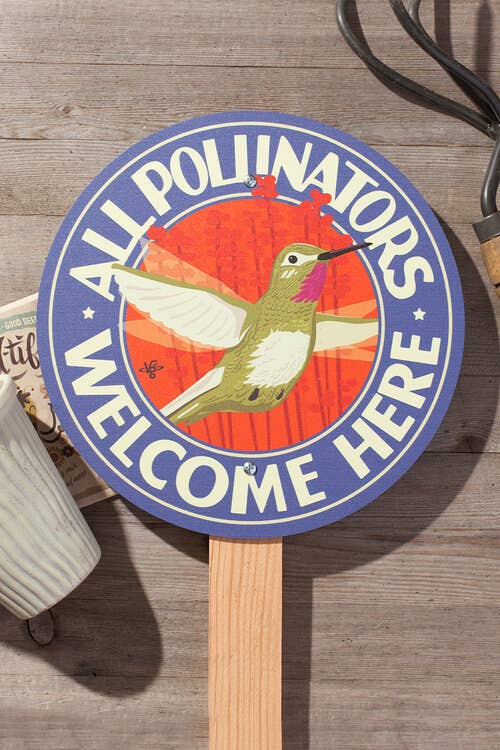 All Pollinators Welcome Here - Garden Sign - Image 4