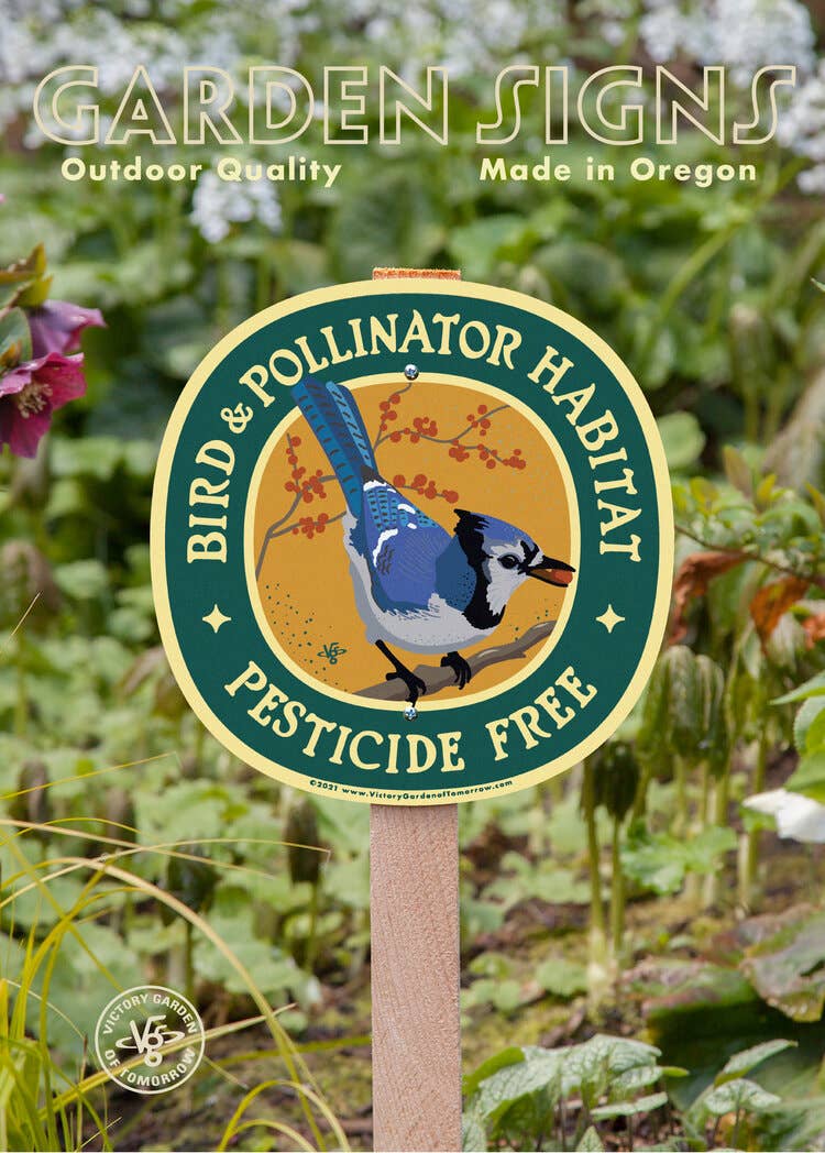 Bird and Pollinator Habitat Bluejay - Yard & Garden Sign - Image 4