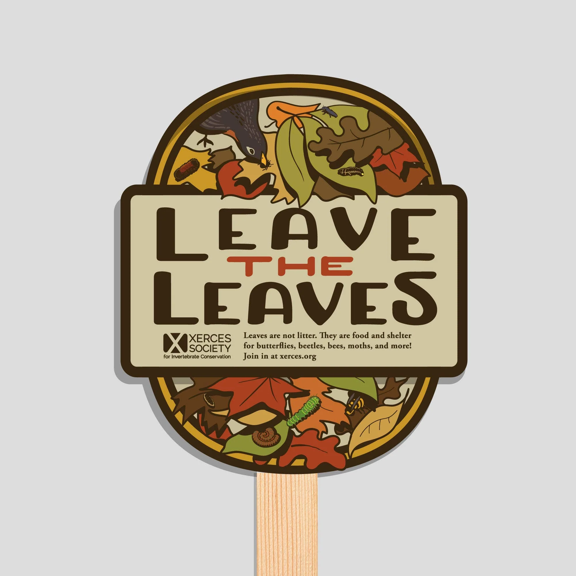 Leave the Leaves Yard & Garden Sign from The Xerces Society - Image 3