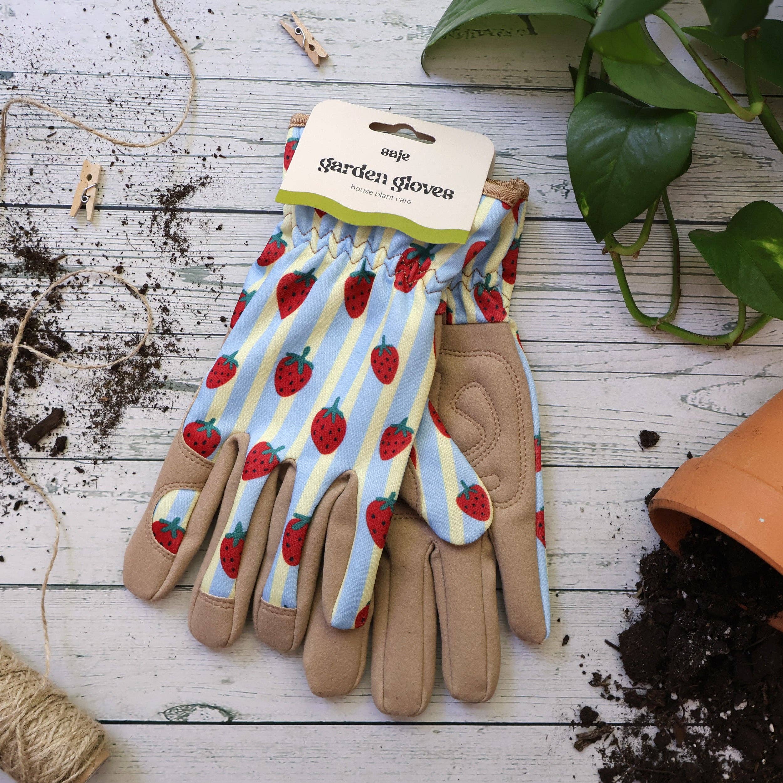 Saje Outdoor Gardening Gloves - Women's One Size - Padded with Elastic Cuffs - Image 4