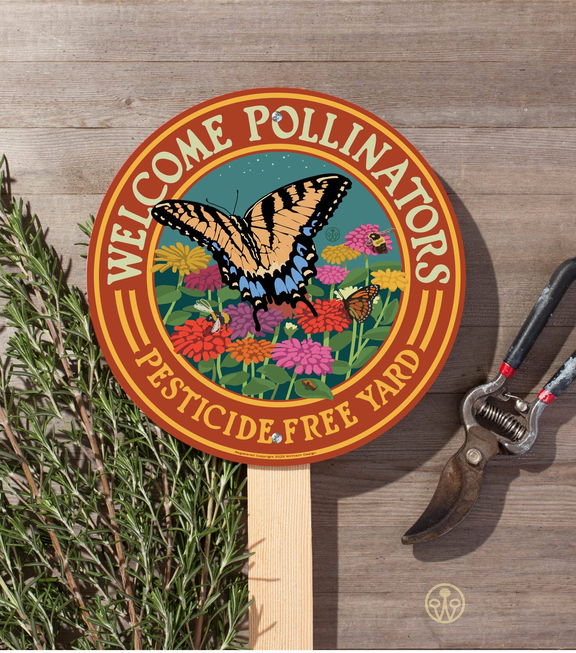 Welcome Pollinators -Swallowtail- Garden Sign - Image 4