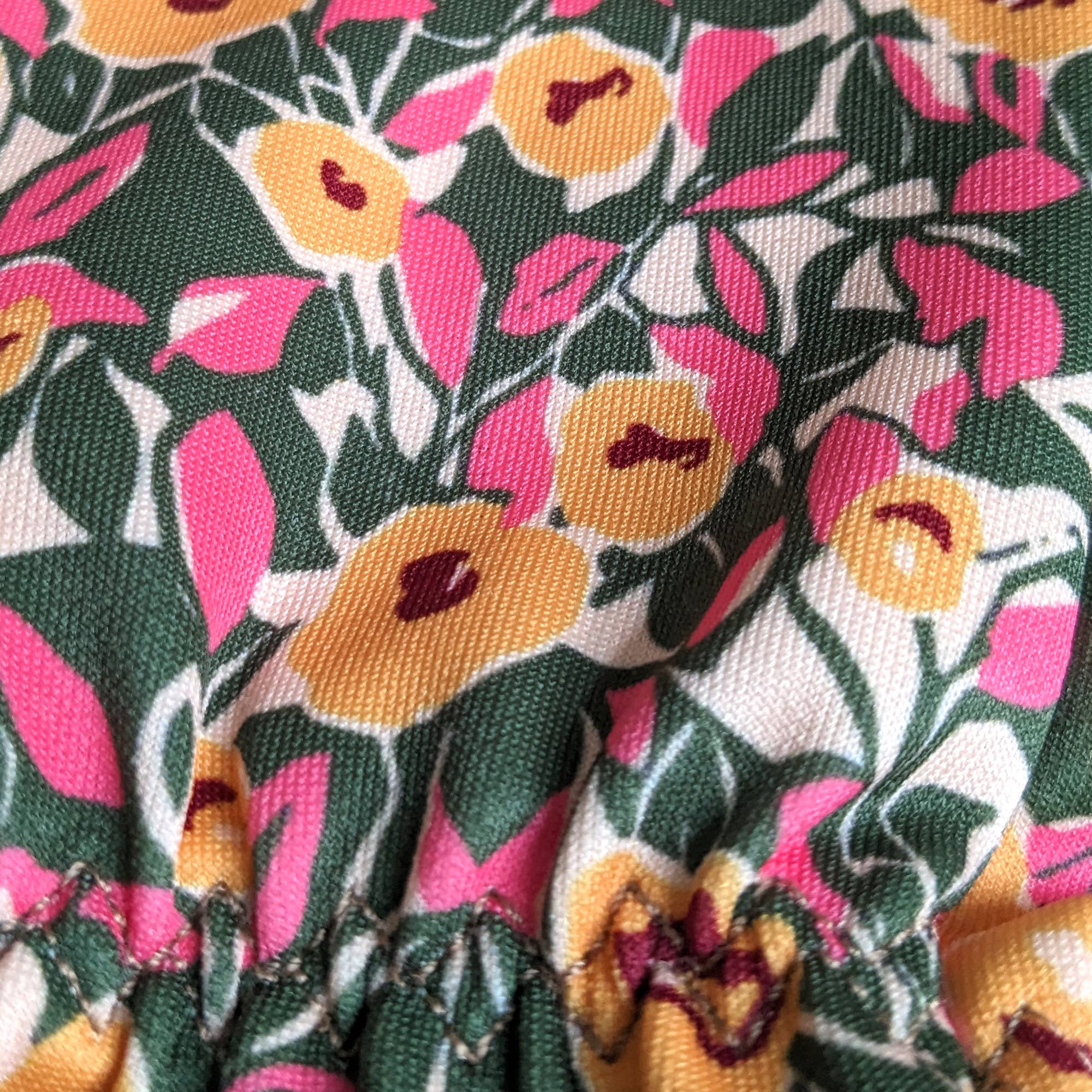 Willow & Belle Gardening Gloves - Mustard And Pink Flowers - Image 3